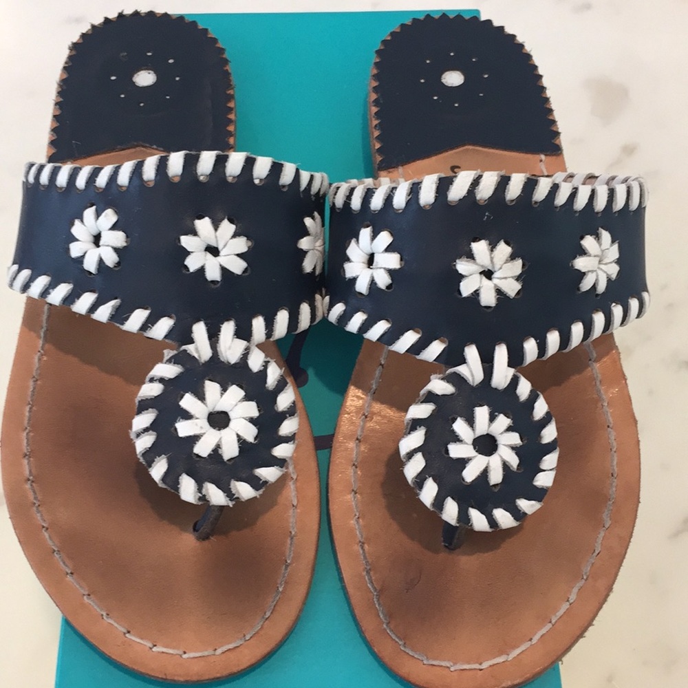 Jack Rogers Sandals Miss Palm Beach in Navy/White